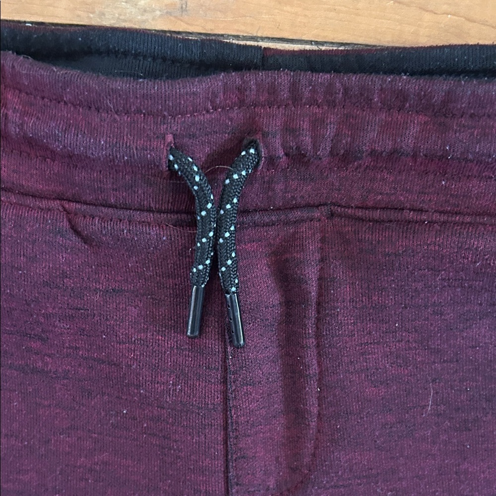 EUC boys Burgundy Jogger Pants with Black Accents - Picture 3 of 7